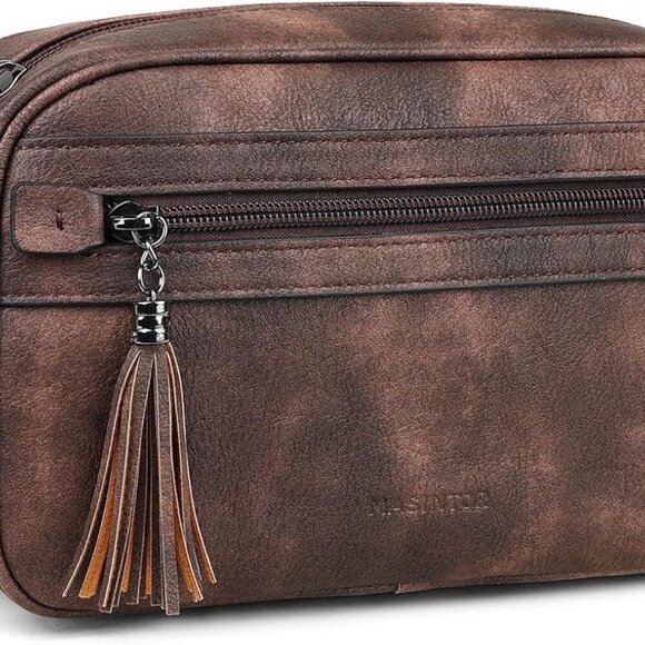 Lightweight Travel Purse for Women - Multi-Pocket Vegan Leather Crossbody Bag - Picture 1 of 8